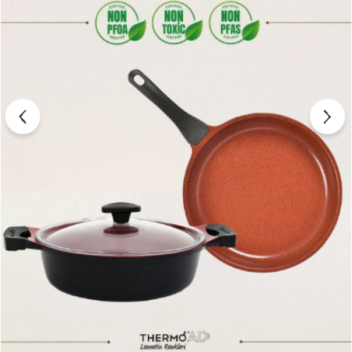 Thermoad | Tencere Seti | Graneu Serisi | 3 Parça | Red Thermoad | Tencere Seti | Graneu Serisi | 3 Parça | Red